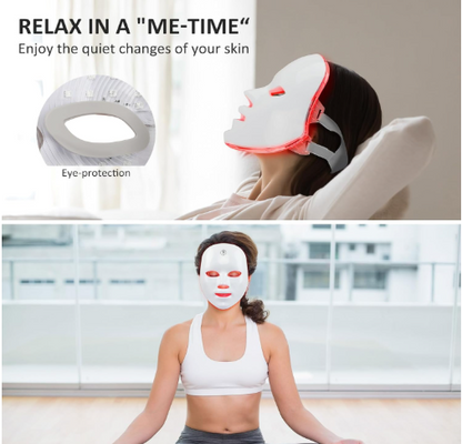 Portable Rechargeable LED Face Mask with 7 Colors